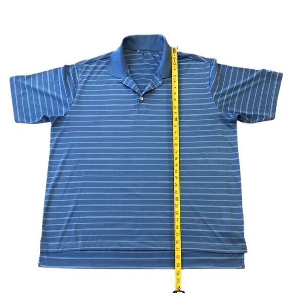 Adidas Golf  Blue Striped Polo Shirt Sz 2XL - Picture 5 of 6